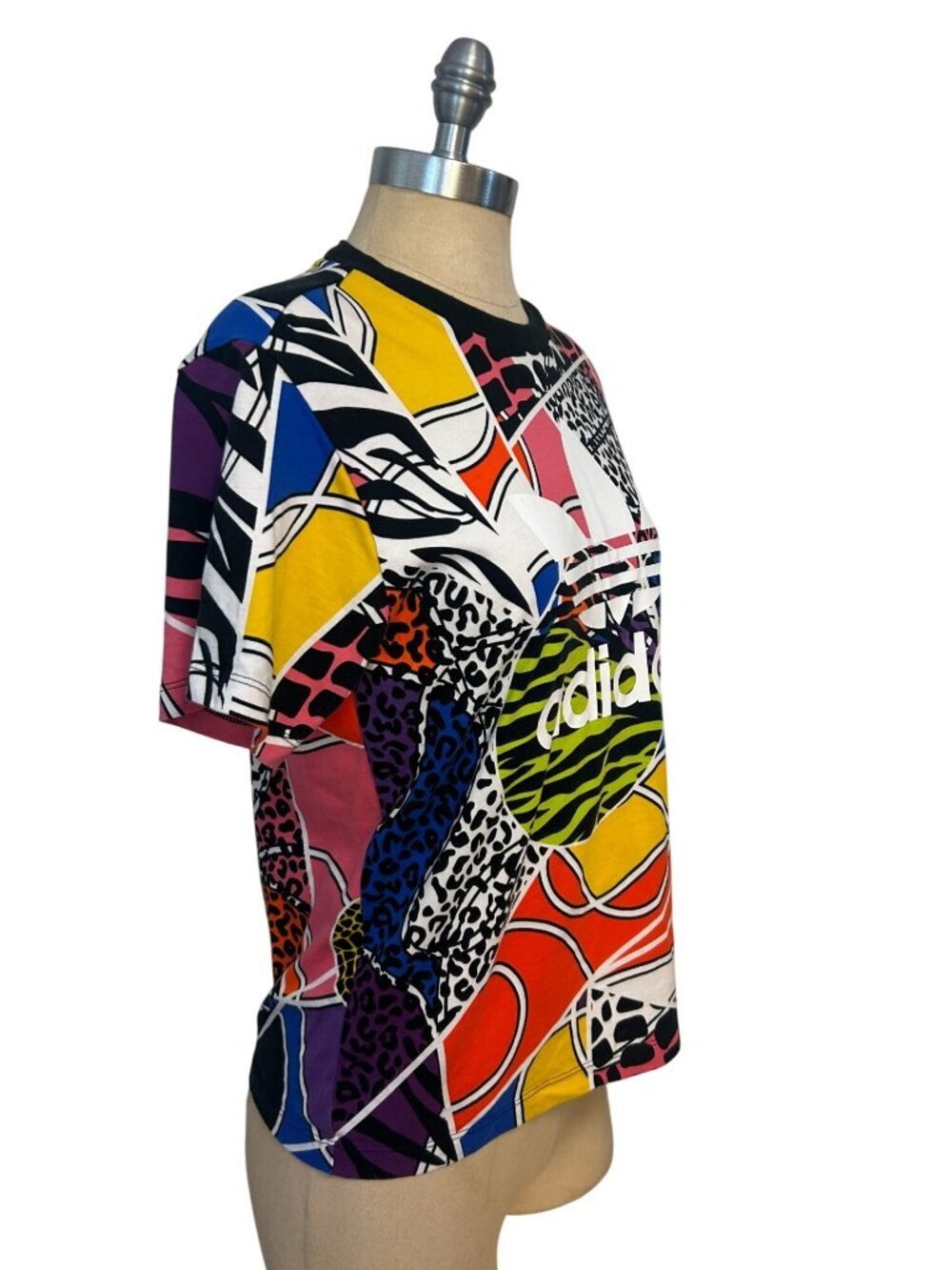 Adidas Originals x Rich Mnisi T-Shirt Allover Mixed Animal Geo Size Small - Picture 5 of 8